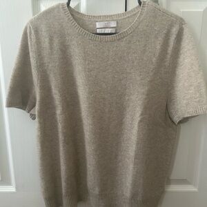100% Cashmere short sleeve sweater